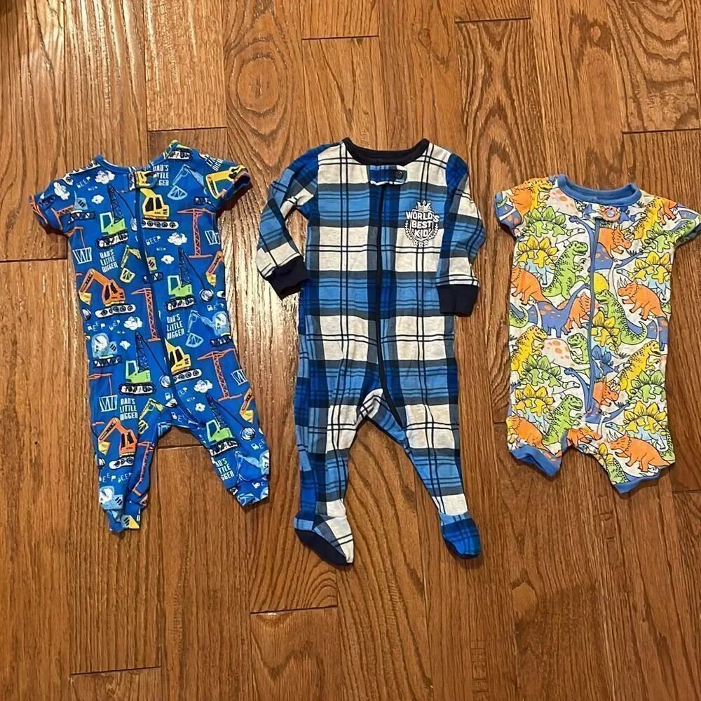 PJ Place 0-3 months zipper pajama bundle